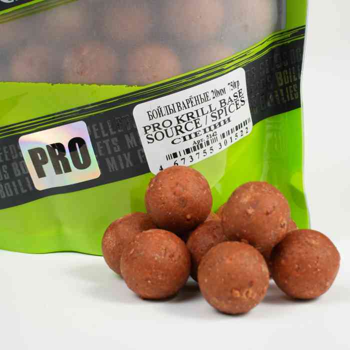 Бойлы варёные MINENKO (Специи) PRO KRILL SOURCE / SPICES 20мм (Zip-lock)