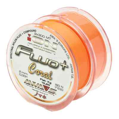 Леска карповая AwaShima ION POWER FLUO+ CORAL 0.261мм