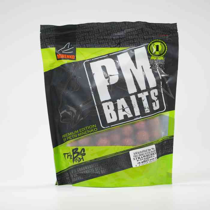 Бойлы варёные клубника PRO BIRD FOOD д18 мм