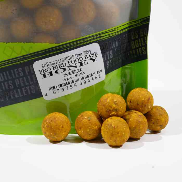 Бойлы пылящие мёд PRO BIRD FOOD  д18 мм